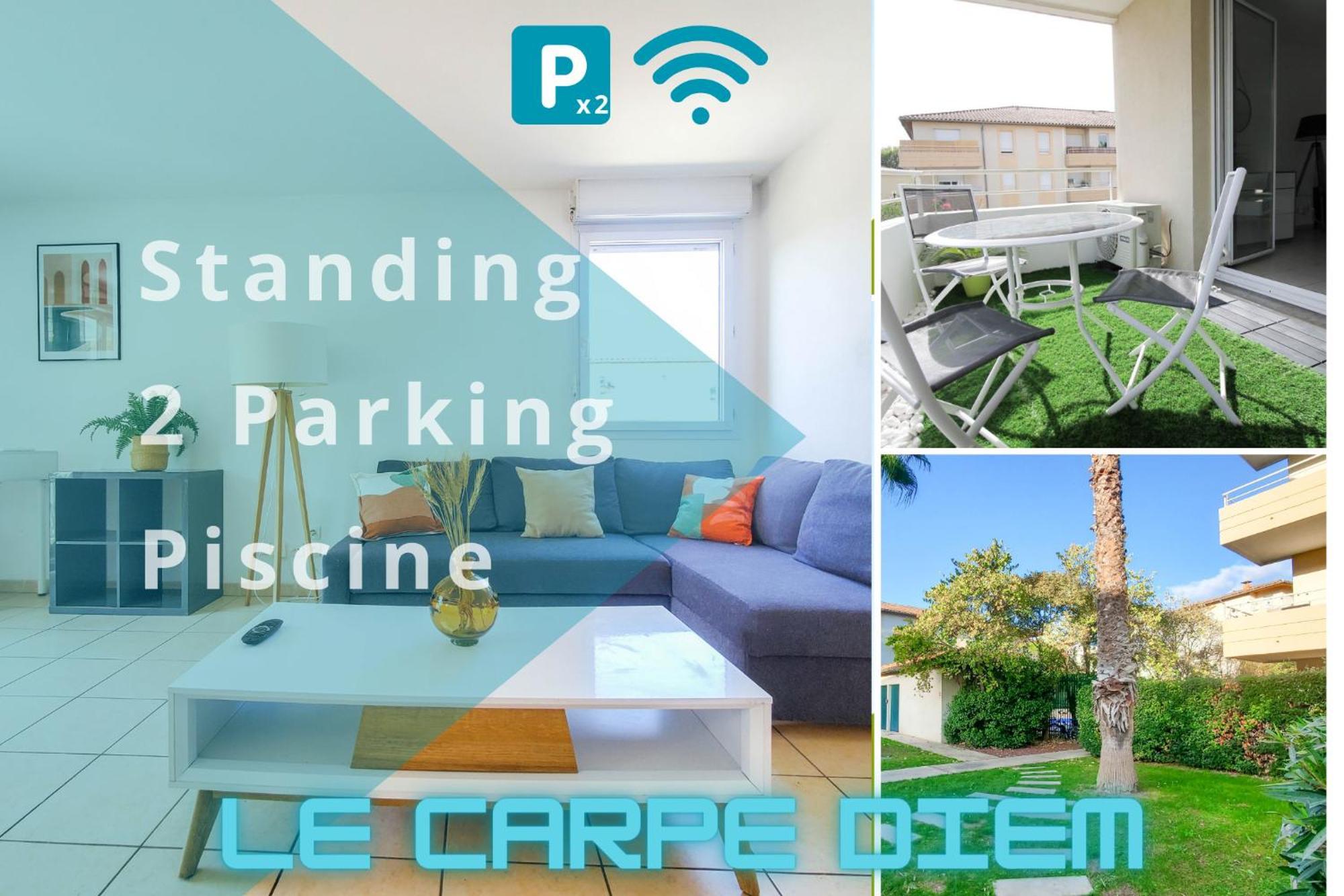 *Le Carpe Diem, Appartement 2 Chambres, Piscine, 2 Parking, Clim* Montpellier Exterior photo